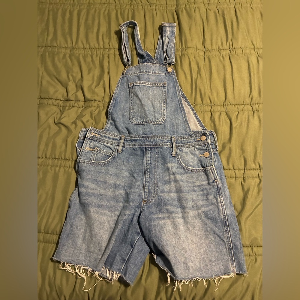 Lucky Brand Blue Denim Short Overalls